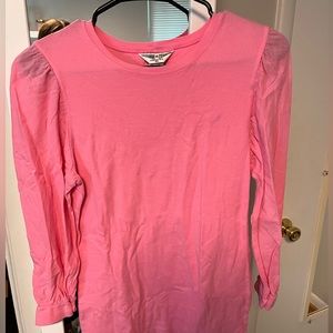 Hard tail pink puff sleeve shirt! Officially Size Y xl (fits like adult M)